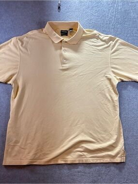 Ping Golf Shirt Mens XLYellow Mercerized Cotton Polo Shirt